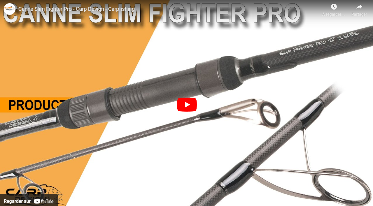 Vidéo : Canne Carp Design Slim Fighter Pro 12′ 3.5lbs